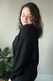 Button-Up Dropped Shoulder Cardigan