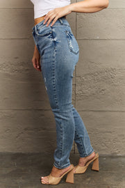 Judy Blue Kayla Full Size High Waist Distressed Slim Jeans